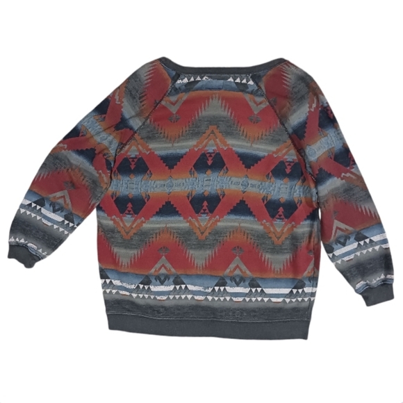 Vintage Denim & Supply Ralph Lauren Southwest Aztec Print Sweatshirt - Picture 4 of 12